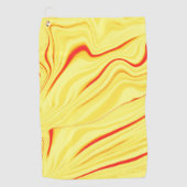 Mango-Creme mit rotem oder korallengewölbtem Schla Golfhandtuch (Vorderseite)