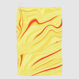 Mango-Creme mit rotem oder korallengewölbtem Schla Golfhandtuch