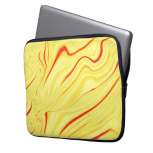 Mango-Creme mit rotem oder korallengewölbtem Schla Laptopschutzhülle