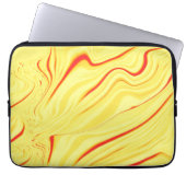 Mango-Creme mit rotem oder korallengewölbtem Schla Laptopschutzhülle (Vorderseite)