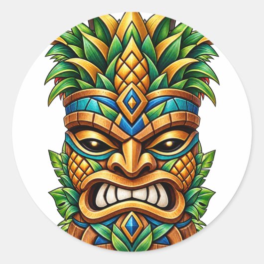Mango Crown Tiki Aufkleber (Vorderseite)