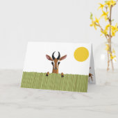 Mango der Gazellepeekaboo Karte (Gelbe Blume)