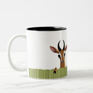 Mango der Gazellepeekaboo Zweifarbige Tasse