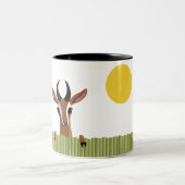 Mango der Gazellepeekaboo Zweifarbige Tasse (Mittel)