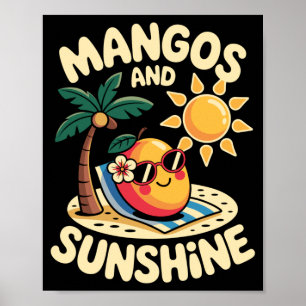 Mango-Design für Männer Frauen Vegan Mango-Liebhab Poster