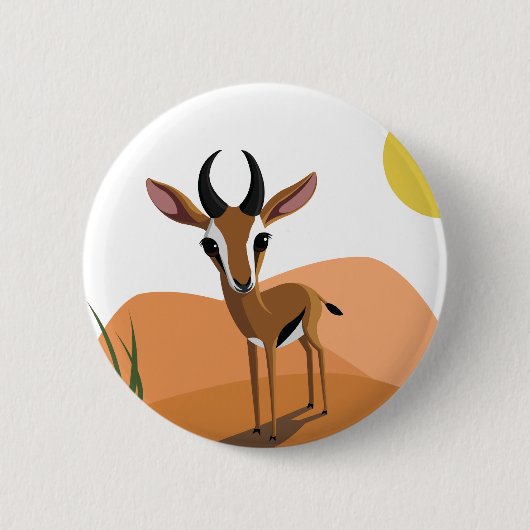 Mango die Gazelle Button (Vorderseite)