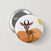 Mango die Gazelle Button (Vorne & Hinten)