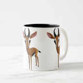 Mango die Gazelle Zweifarbige Tasse (VorderseiteRechts)