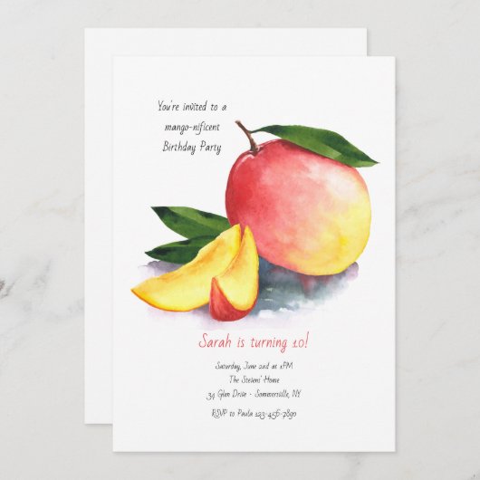 Mango Einladung (Vorne/Hinten)