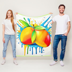 Mango Farbexplosion Fleecedecke