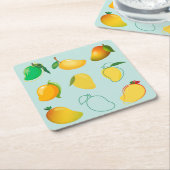 Mango Fresh Rechteckiger Pappuntersetzer (angewinkelt)