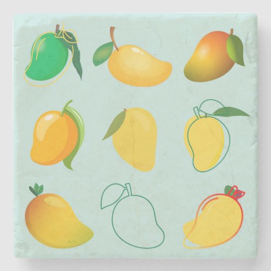 Mango Fresh Steinuntersetzer (Vorderseite)