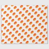 Mango Frucht Aquarell Chic Food Tropical Pattern Geschenkpapier (Flach)