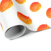 Mango Frucht Aquarell Chic Food Tropical Pattern Geschenkpapier (Rolleneckpunkt)