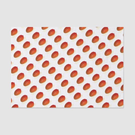 Mango Frucht Aquarell Chic Food Tropical Pattern Seidenpapier (Vorderseite)