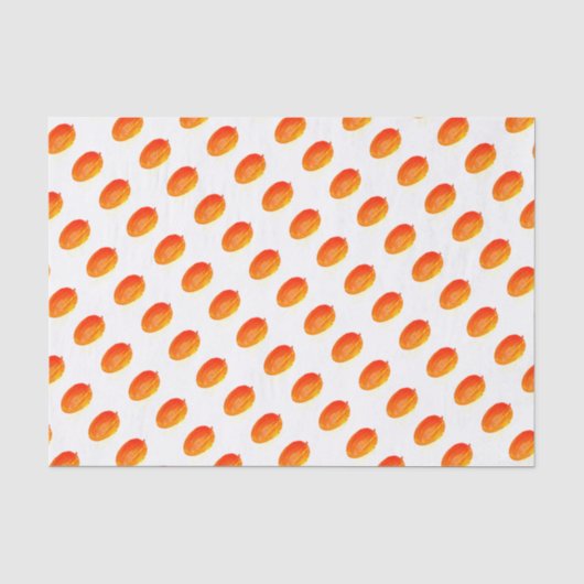 Mango Frucht Aquarell Chic Food Tropical Pattern Seidenpapier (Vorderseite)