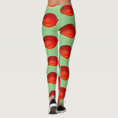 Mango Frucht Aquarellgrün Lebensmittel Tropisches  Leggings (Rückseite)