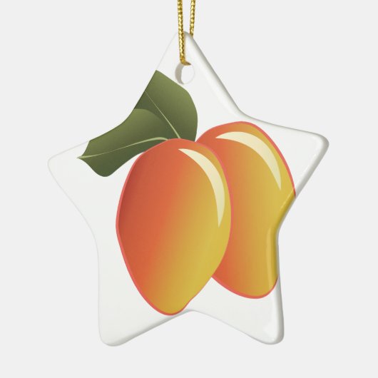 Mango-Frucht Keramikornament (Links)