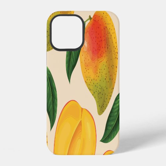 Mango Frucht Nahtloses Muster iPhone Hülle (Rückseite)