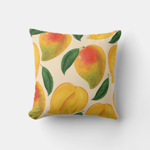 Mango Frucht Nahtloses Muster Kissen