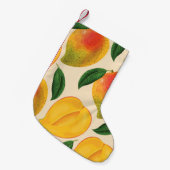 Mango Frucht Nahtloses Muster Kleiner Weihnachtsstrumpf (Vorderansicht (hängend))