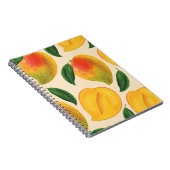 Mango Frucht Nahtloses Muster Notizblock (Rechte Seite)