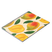 Mango Frucht Nahtloses Muster Notizblock (Linke Seite)