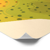 Mango Frucht Nahtloses Muster Poster (Ecke)