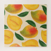 Mango Frucht Nahtloses Muster Puzzle (Horizontal)