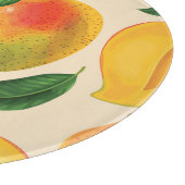 Mango Frucht Nahtloses Muster Schneidebrett (Ecke)