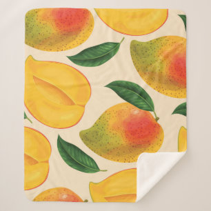 Mango Frucht Nahtloses Muster Sherpadecke