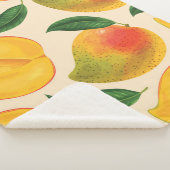 Mango Frucht Nahtloses Muster Sherpadecke (3/4)