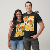 Mango Frucht Nahtloses Muster T-Shirt (Unisex)