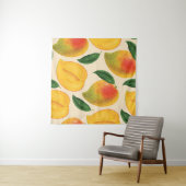 Mango Frucht Nahtloses Muster Wandteppich (Beispiel (Horizontal))