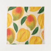Mango Frucht Nahtloses Muster Wandteppich (Vorderseite)