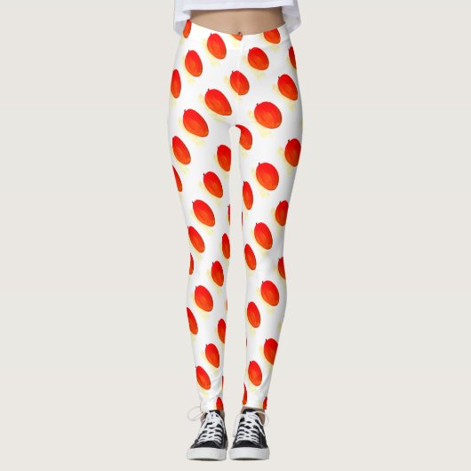 Mango Frucht Tropical Niedlich Illustration Aquare Leggings (Vorderseite)
