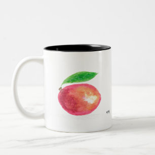 Mango Frucht tropische Lebensmittel Orangenküche v Zweifarbige Tasse