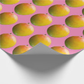 Mango Fruchtmuster für Vegetarier und Vegan Geschenkpapier (Ecke)