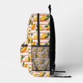Mango Fruit Muster mit grünen Blätter Bedruckter Rucksack (Rechts)