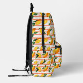 Mango Fruit Muster mit grünen Blätter Bedruckter Rucksack (Links)