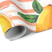 Mango Fruit Muster mit grünen Blätter Geschenkpapier (Rolleneckpunkt)