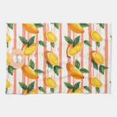 Mango Fruit Muster mit grünen Blätter Geschirrtuch (Horizontal)