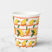 Mango Fruit Muster mit grünen Blätter Pappbecher (Rechts)