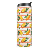 Mango Fruit Muster mit grünen Blätter Thermosbecher (Nach links gedreht)