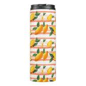 Mango Fruit Muster mit grünen Blätter Thermosbecher (Rückseite)