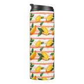 Mango Fruit Muster mit grünen Blätter Thermosbecher (Nach rechts gedreht)