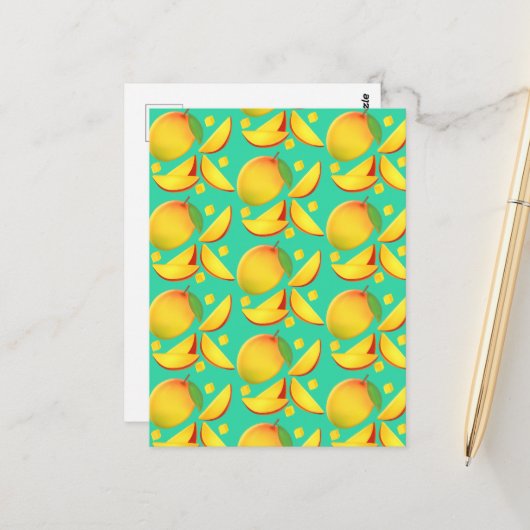 Mango Fruit Postkarte (Vorderseite/Rückseite Beispiel)
