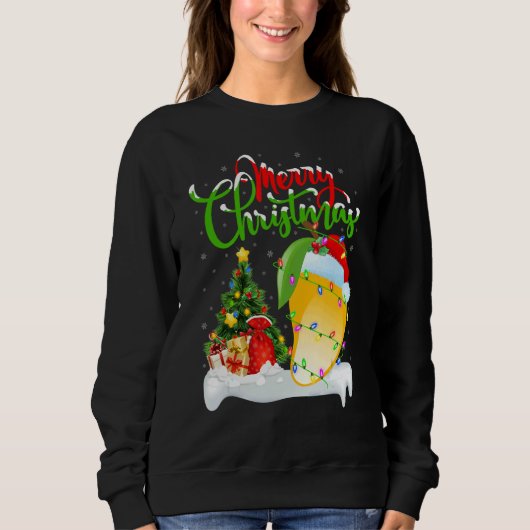 Mango Fruit   Xmas Decorations Santa Mango Christm Sweatshirt (Vorderseite)