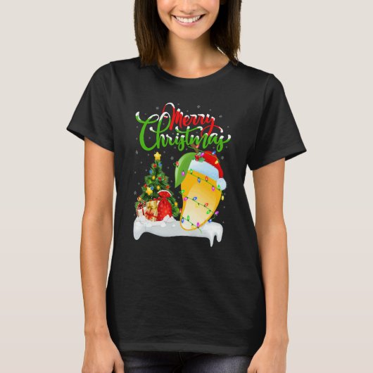 Mango Fruit Xmas Decorations Santa Mango Christm T-Shirt (Vorderseite)