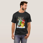 Mango Fruit Xmas Lighting Tree Weihnachtsmannmütze T-Shirt (Vorne ganz)